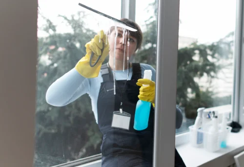 Nettoyage de vitres intérieures et extérieures à l'Orbrie